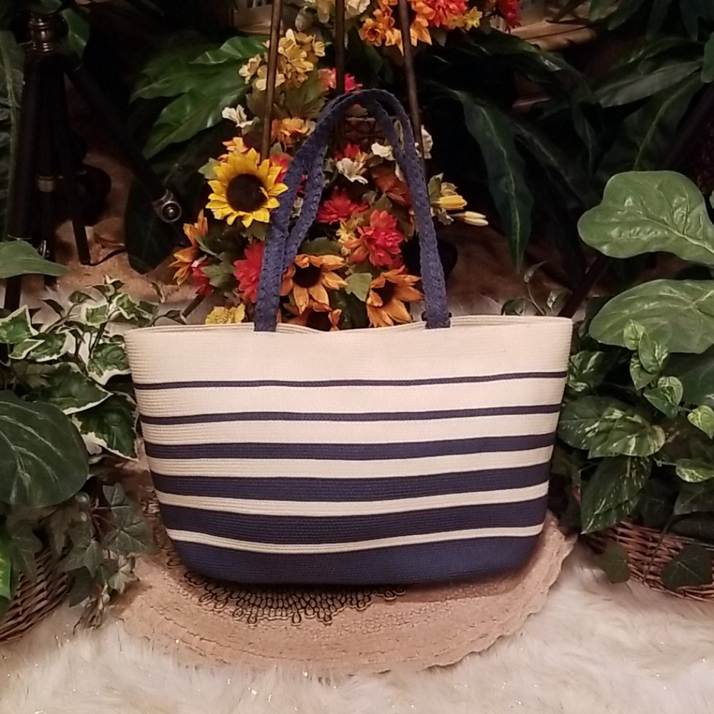Liz Claiborne Striped Tote Bag